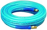 Amflo 12-50E Non-Marring, 1/4" X 50' Polyurethane Air Hose is Lightweight for Easy Carrying and Stays Flexible in Cold Weather - Great for Indoor or Outdoor Projects Like Roofing & Interior Remodeling