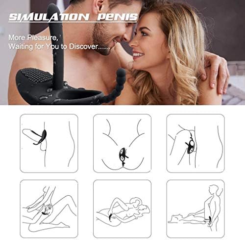 Men's Power Toy Strong Vibration Delay Ring Silicone Massage Ring Waterproof Suitable for Couples Resonance