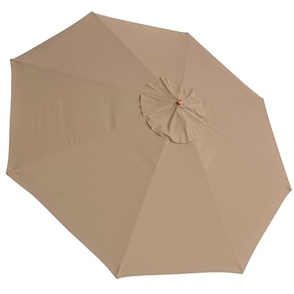 Tan 13ft Outdoor Patio Umbrella Top Canopy