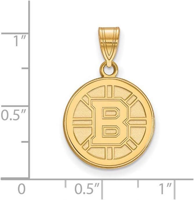 Boston Bruins Medium (5/8 Inch) Pendant (Gold Plated): Sports & Outdoors