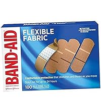 Brand Flexible Fabric Adhesive Bandages for Wound Care and First Aid, All One Size, 100 Count 100 Count