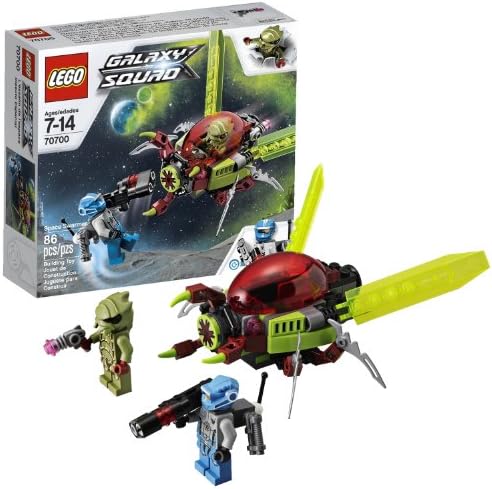 Lego Year 2013 Galaxy Squad Series Vehicle Set #70700 - SPACE SWARMER with Grabber Mouth, Opening Cockpit, Moving Wings and Poseable Legs Plus 2 Minifigures: Alien Buggoid and Robot Sidekick (Total Pieces: 86)