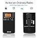 AM FM Radio - Portable Radio with Alarm Clock and Sleep Timer, Digital Tuning Stereo Radio with 3.5mm Headphone Jack for Walking Jogging Gym Camping (Black)