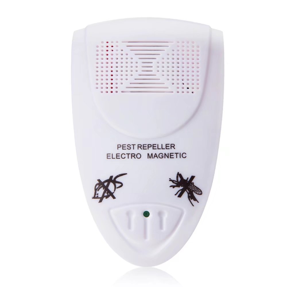 Home Pest Control Products, Plug In Pest Repeller Device, Ultrasonic Pest Control Ecofriendly - Repels All Kinds of Rodents and Insects Humans & Pets Safe- White 1 Pack