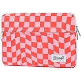 canvaslife Laptop Sleeve 15 Inch 15 Case and 15.6 Laptop Bag (Pink Check)