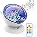 Night Light Projector Ocean Wave,Baby Nursery Music Night Lamp 12 LED and 7 Colors with Remote Control, Sleep Soothing Bedside Lamp Home Decor Light for Kids Gift (White)
