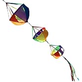 9KM DWLIFE Rainbow Windsock, 62in Outdoor Wind Spinner for Garden Decor | Colorful Wind Twister with Waterproof UV-Resistant Ripstop Nylon and Swivel Snap for Yard, Patio, Porch, Balcony and Camping