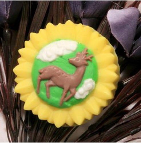 Round David's Deer Soap Mould Flexible Silicone Cookie Mold Chocolate