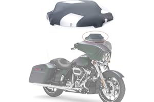 WYNMOTO Smoke 7" Wave Windshield Windscreen Compatible for 2014-2021 Harley Davidson Touring Street Glide/Electra Glide/Ultra Limited/Tri Glide FLHT FLHX FLHXS FLHTK 14-21