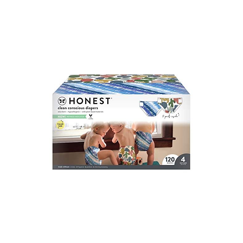 The Honest Company Clean Conscious Diapers | Plant-Based, Sustainable | Tie-Dye For + Cactus Cuties | Super Club Box…