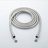 Greenspring Extra Long Stainless Steel Handheld Shower Hose Bathroom Toilet Handheld Showerhead Sprayer Extension Replacement Part (9.8 Ft) (118 Inches) (3 Meters),Nickel Brushed ()