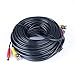 Prosshop 150ft Video Power Security Camera Cables Pre-made All-in-One Extension Wire Cord with BNC RCA Connectors for CCTV Surveillance Camera DVR System Black