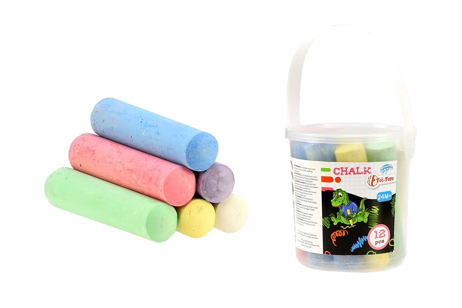 pavement chalk 12 pieces 12 cm