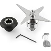 105733 Blade Replacement for Vitamix 64 oz Low Profile Container | for Vitamix 750 7500 5300 VM0185 VM0185A V1200 A2500 Blender Wet Blade Assembly with Wrench and Drive Socket