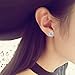 Zealmer Womens Rhinestone Cubic Zirconia Silver Stud Earrings Set, Gift for Valentine's Day, 5 Pairs