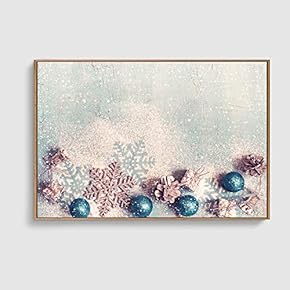 Framed Canvas Home Artwork Decoration Merry Christmas Canvas Wall Art for Living Room, Bedroom - 16x24 inches