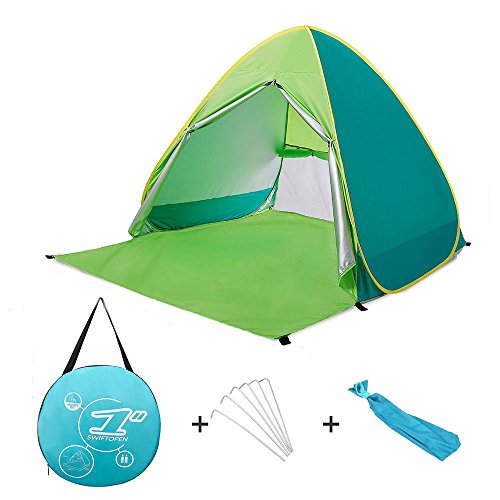 GKselling Camping Tent，Manual Pop Up 2 Person Waterproof Portable Beach Shelter with Carrying Bag for Picnic,H