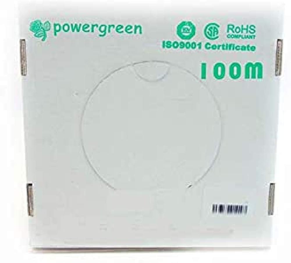 Powergreen CAB-06100-BEX Cable Reel Cat 6 Utp 100 m for Outdoor White