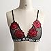Women Lingerie,Napoo Rose Embroidered Appliques Floral Bralette Lace Bra Sexy Baby Print (S, Red)