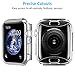 Pobon Compatible with Series 4 & Series 5 Apple Watch Case 44mm, Built-in Screen Protector [3D Touch] All-Around Protective Ultra Clear Soft TPU Case Fit for Apple Watch 4 & 5 44mm (Clear)