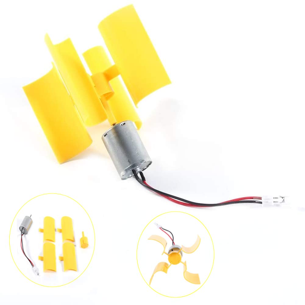 Turbine Blades Breeze Electricity Generator, DIY Kit Small Motor Vertical Wind Turbines with Blades