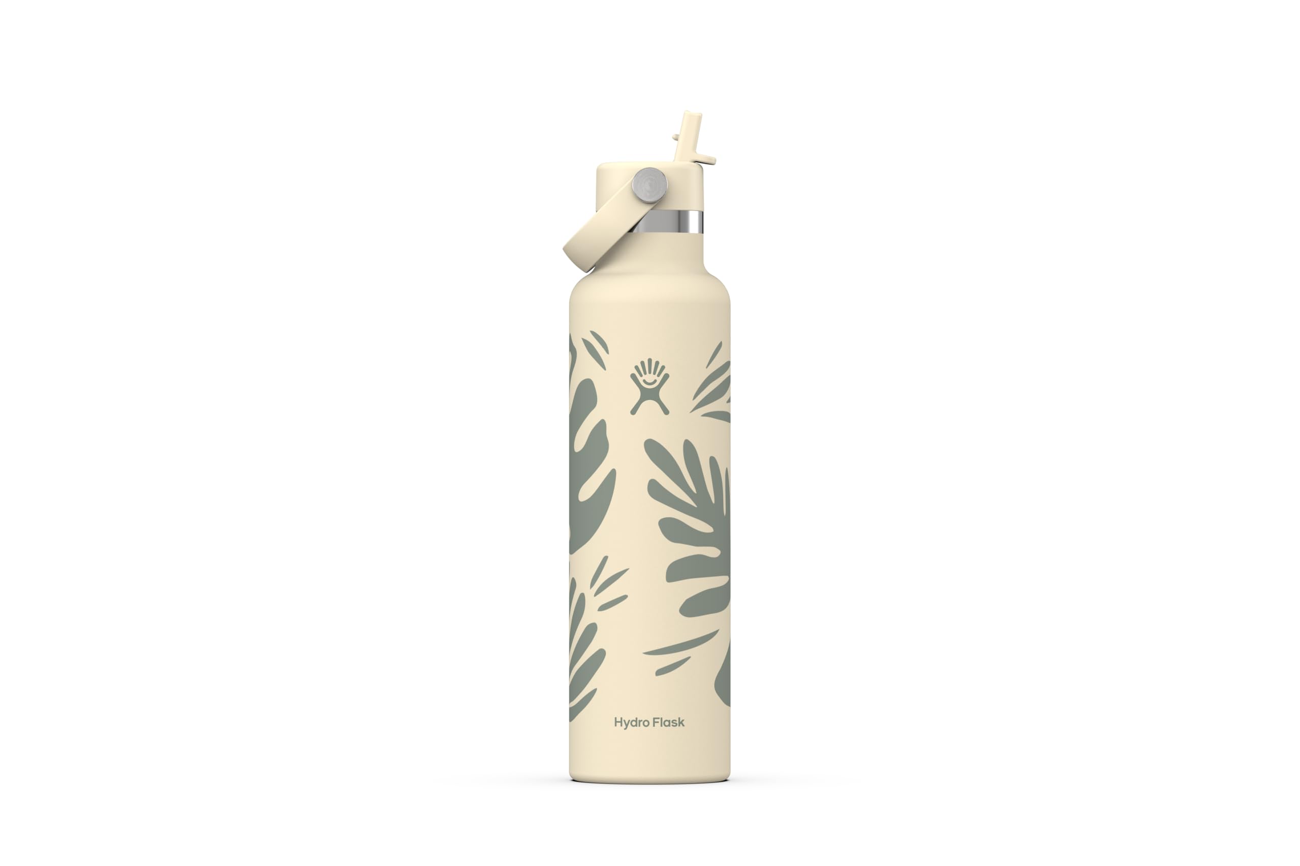 Hydro Flask Water Bottle – Insulated Stainless Steel – Straw Lid, Non Spill, Leakproof 24 Oz Botanical Bliss Coconut Image