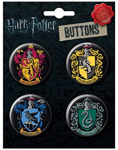 Ata-Boy Harry Potter Crests Set of 4 1.25" Collectible Buttons
