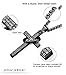 Jstyle Stainless Steel Cross Necklaces for Men Women Jesus Cross Necklace Chain Prayer Bible English Wheat Chain 22 Inch B