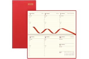 Letts of London® 2026 Belgravia Weekly/Monthly Appointment Book and Planner, 12 Months, January to December, Italian Leather,