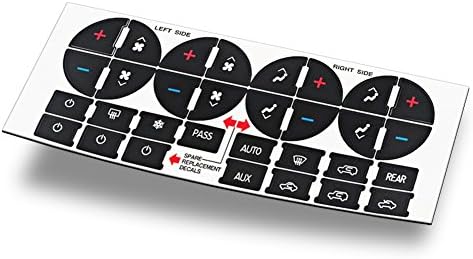 Jelune AC Dash Button Repair Kit- For Select Buick Vehicles - Repair Ruined Faded A/C Controls Stickers (Buick Enclave)