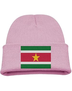 Suriname Flag Kid's Hats Winter Funny Soft Knit Beanie Cap children Unisex