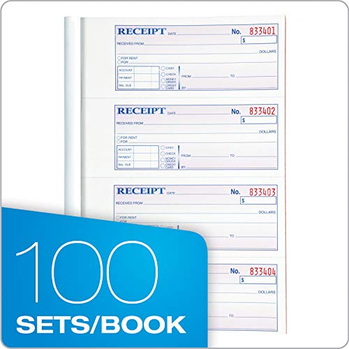 Sales Book Bill Book Adams Money/, Carbonless, 3-Part, 2-3/4 Rent