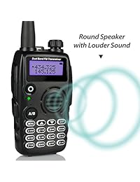 Radioddity GA 5S 7W Radio bidireccional de alta potencia UHF VHF Radio de jamón de doble correa Walkie Talkie con linterna Squelch 1800mAh Batería + Auricular