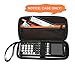 BOVKE Hard Graphing Calculator Carrying Case Replacement for Texas Instruments TI-84 Plus CE/TI-83 Plus CE/Casio fx-9750GII, Extra Pocket for USB Cables, Manual, Pencil & Other Items, Positively Pink