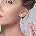 EVER FAITH Wedding Dangler Clear CZ December Birthstone Teardrop Banquet Prom Pierced Earrings Silver-Tone