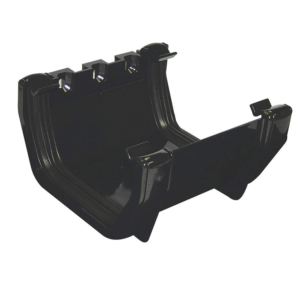 FloPlast - Square Line Gutter Union Bracket 114mm Black