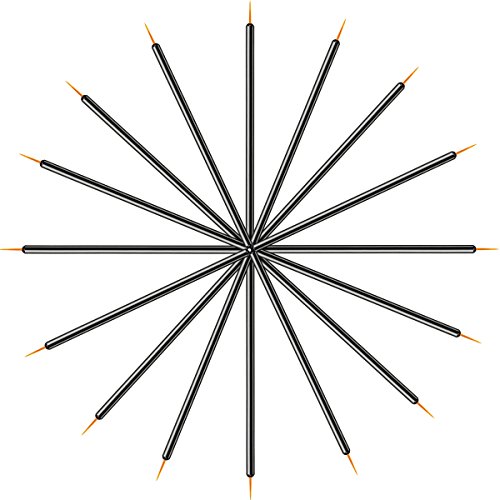 KINGMAS 100 Pack Disposable Eyeliner Applicator Makeup Brush Eye Liner Brushes