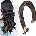 Sunny Remy Straight Nano Tip Hair Extensions 20inch 50g Per Pack #2 Darkest Brown Human Hair Extensions Micro Nano Beads Hair Extensions