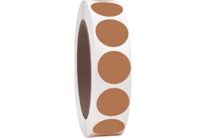 SHYGO® 1“ Brown Circle Dot Stickers Color Coding Labels, 1000PCS 2 Rolls