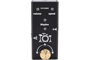 Zhjvihx Drum Machine Guitar Effects Pedal, 55 Professional Rhythms with Speed and Volume Control, Sturdy Aluminum Alloy Casin