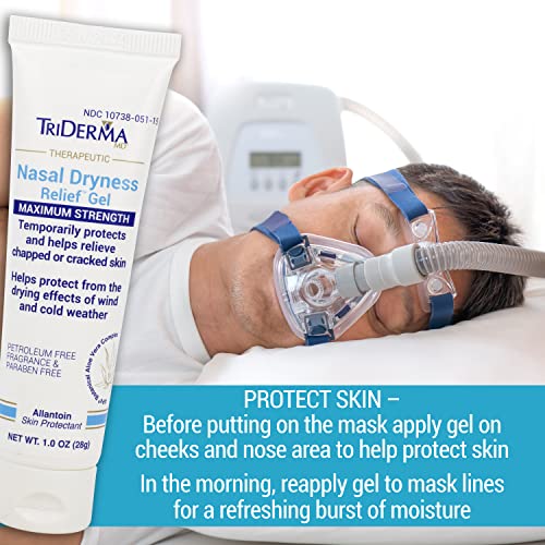 TriDerma Nasal Dryness Relief Gel, Maximum Strength Skin Protectant Soothes and Moisturizes Dry