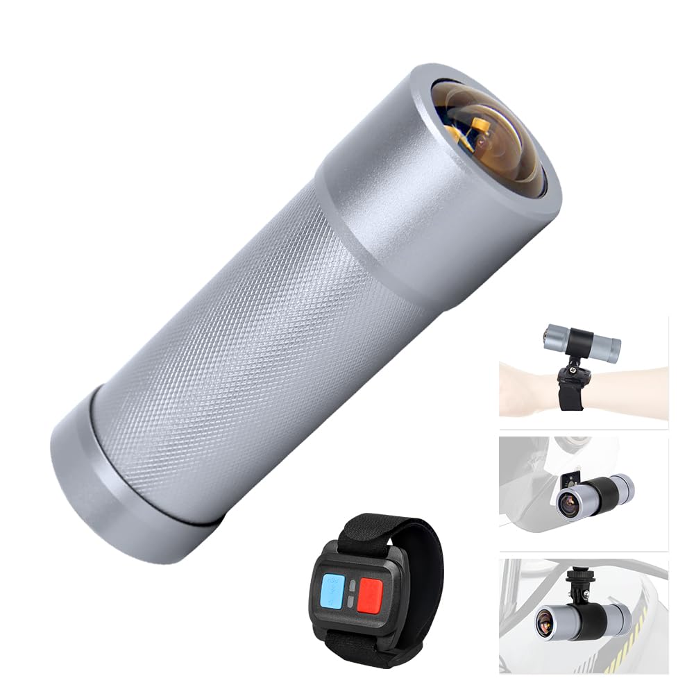 VSYSTO WiFi Helmet Camera with Remote Control, 4K UHD 170° Wide Angle SONYIMX415 Lens WDR Motorcycle Bicycle Dash Cam, Portable Waterproof Action Camera Bike Camera System, G-sensor