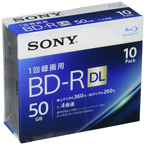 Sony BD-R DL 10pack 50GB 4x Printable Blu-ray Disc BD R Blank Disc ...