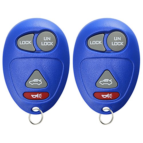 KeylessOption Keyless Entry Remote Control Car Key Fob Replacement for L2C0007T -Blue (Pack of 2)