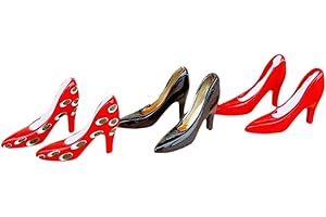 MotiveTech 3 Pairs 1/12 Doll Shoes High Heels Shoes Girl Gifts Handmade Stylish DIY Supplies Footwear for 1/12 BJD Dolls Cost