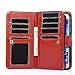 TabPow Galaxy J7 Case, 10 Card Slot - ID Slot, Button Wallet Folio PU Leather Case Cover with Detachable Magnetic Hard Case for Samsung Galaxy J7 J700 (2015) - Brown