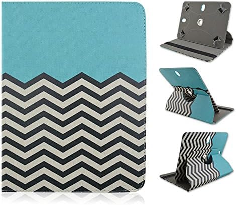 Universal 10" inch Tablet Case Cover with Adjustable Stand Fits - Microsoft Surface Pro 2 10", RCA PRO10 10", Samsung Galaxy Note 10.1" etc. - Blue Chevron
