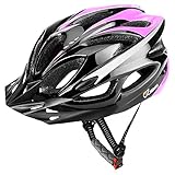 JBM Adult Cycling Bike Helmet Specialized for Mens Womens Safety Protection Red / Blue / Yellow (Black & Pink, Adult)