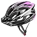 JBM international JBM Adult Cycling Bike Helmet Specialized for Mens Womens Safety Protection Red/Blue/Yellow (Black & Pink, Adult)