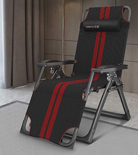 CCLLA Home Freizeitstuhl Klappbare Rasen Lounge Stühle Garten Liegen Camping Klappbare Zero Gravity Lounger Liegestuhl… – Bild 4